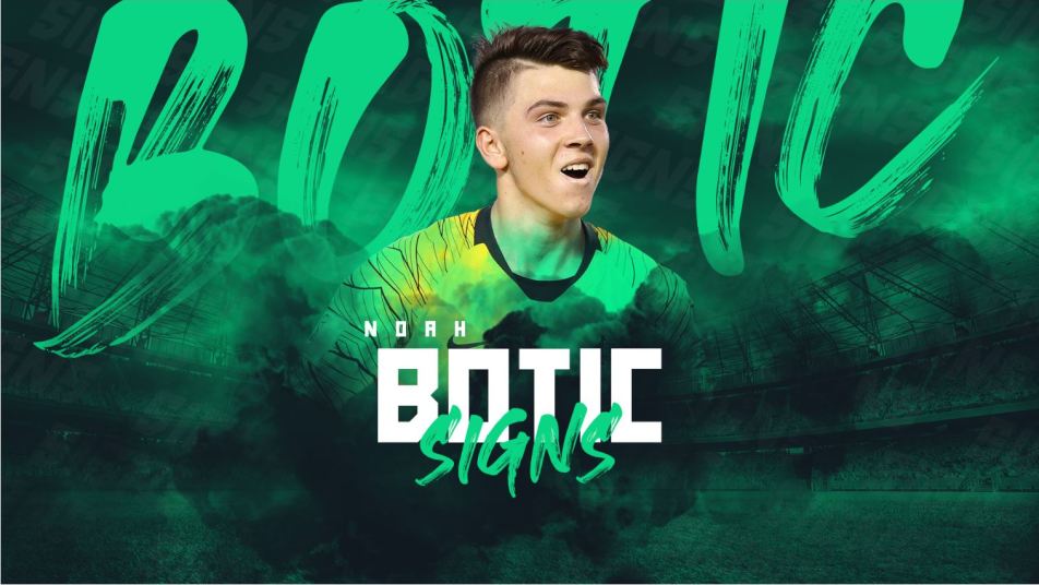Noah Botic signing graphic