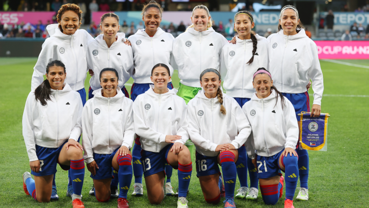 Western United players Angie Beard and Jaclyn Sawicki line up for the Philippines at the FIFA Women's World Cup