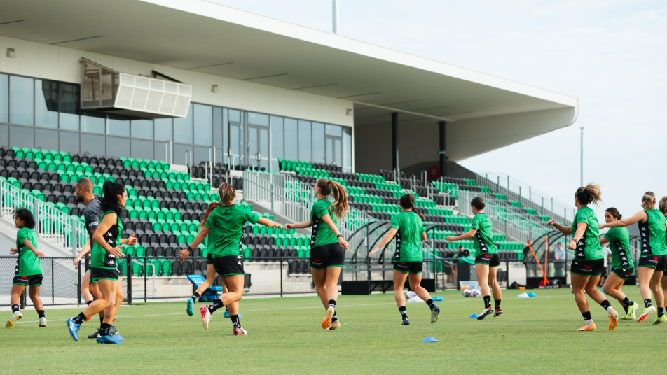 Western United A-League Women team training at the Wyndham Regional Football Facility Tarneit