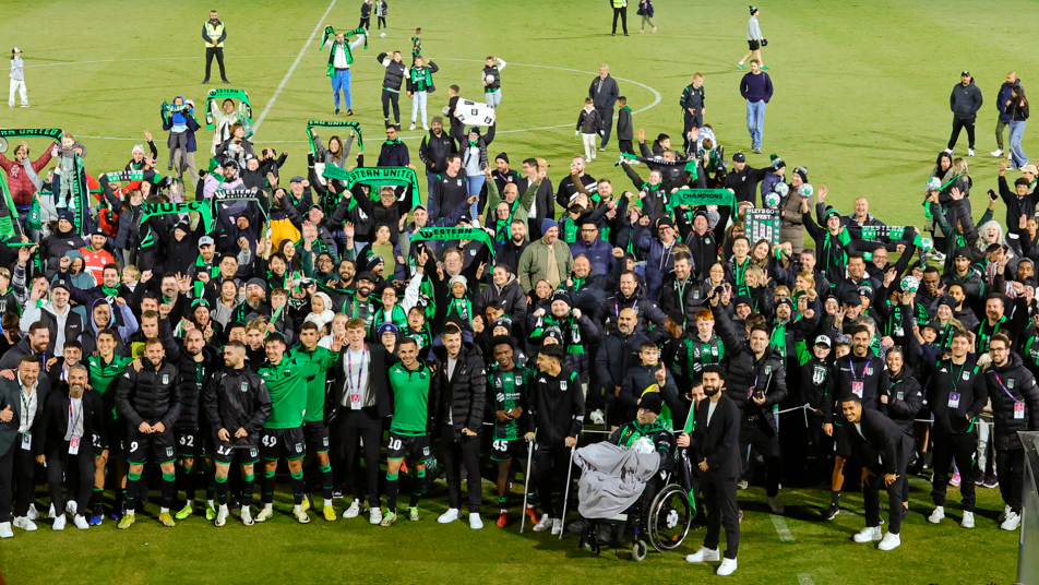Western United fans at Ironbark Fields
