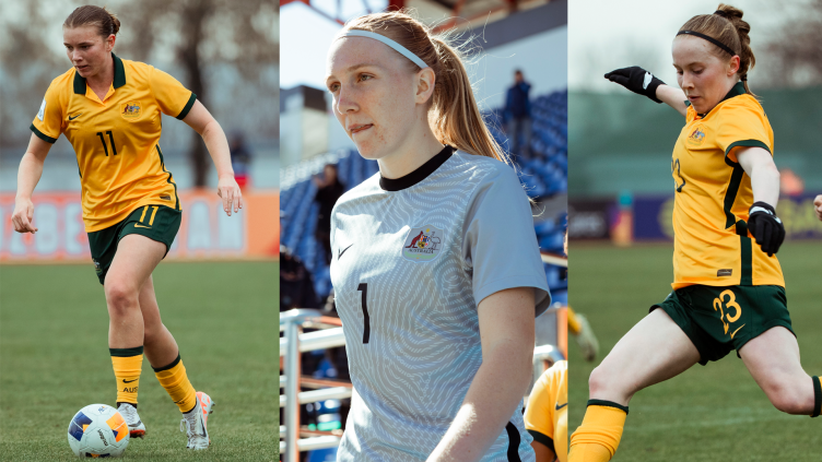 Kahli Johnson Chloe Lincoln Sasha Grove Western United Young Matildas